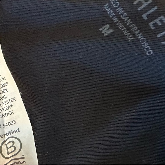 Athleta Black Crop High Neck Tankini Top and snake print swim bottoms NWOT - Picture 3 of 9